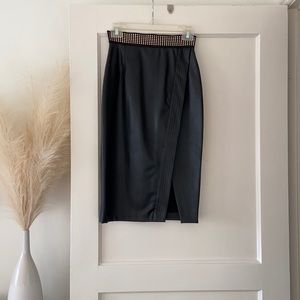 ZARA leather studded skirt